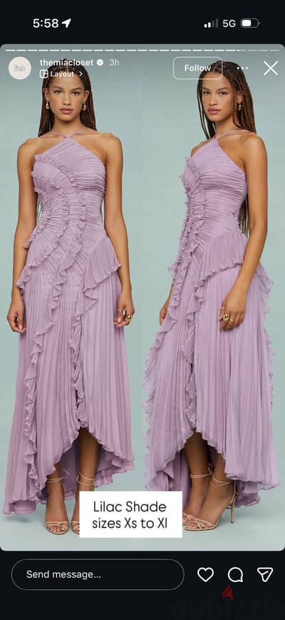 Lilac cocktail dress - size large