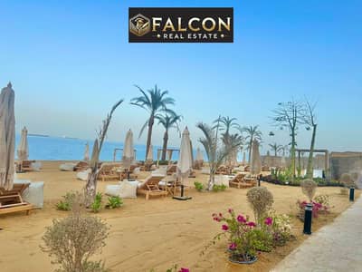 with cash discount 35% Chalet for sale with panoramic sea view from all rooms ready to view fully finished  minutes from Porto El Sokhna