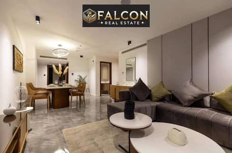 شقه للبيع 3 غرف استلام فوري تشطيب VIP فيو خيالي خصوصيه 100% بجوار طريق السويس و دقايق من Sarai . Haptown . Al Burouj . Madinaty