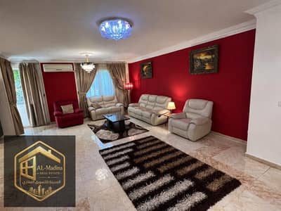 Fully Furnished Ground Floor Apt 200m + 70m Garden for Rent - Al Rehab