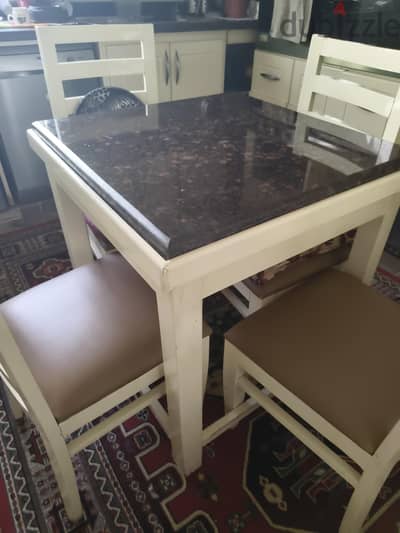 table with chairs 80cm by 80cm