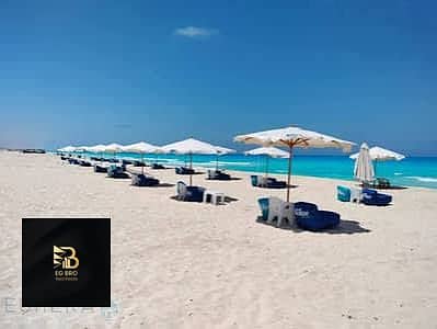 شاليه غرفتين 105 متر متشطب بالكامل ومفرش بالتكييفات للبيع Sea View في Glee North Coast الساحل الشمالي - المرحلة الرابعة - تقسيط علي 10 سنين