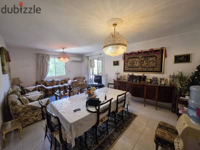 Furnished apartment for rent in Al-Rehab City in a distinguished location near Cairo Festival - fully air-conditioned - overlooking a garden, with an area of 106 m, consisting of two rooms - bathroom - reception
