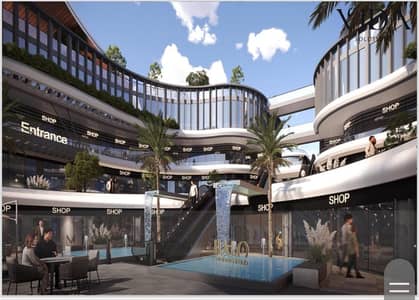 Shop for sale 43 sqm in Halo Mall second row from the 26th of July Corridor directly adjacent to Wadi Degla Club with a 1% down payment