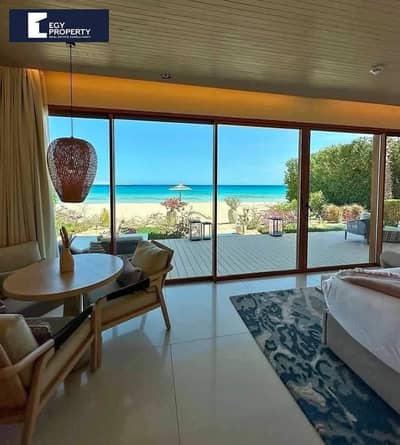 Direct on Lagoon Fully Finished Chalet for sale in Alam El Rum (Qatari Diar) - North