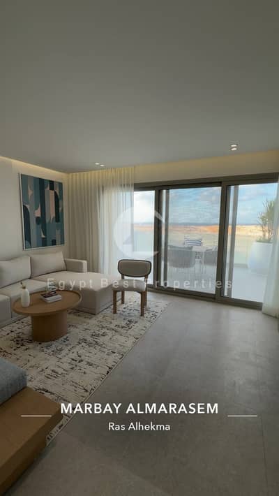 Fully Finished Chalet with ACs and Kitchen in MarBay Ras El Hekma For Sale with installments over 10 Years