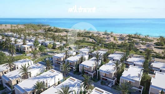 اطلاله بحر فيلا للبيع فى موقع مميز  مميزه افضل تقسيمه تشطيب كامل وتكيفات بدون مقدم واقساط 10 سنين  فى ازها فى راس الحكمه فى الساحل الشمالى