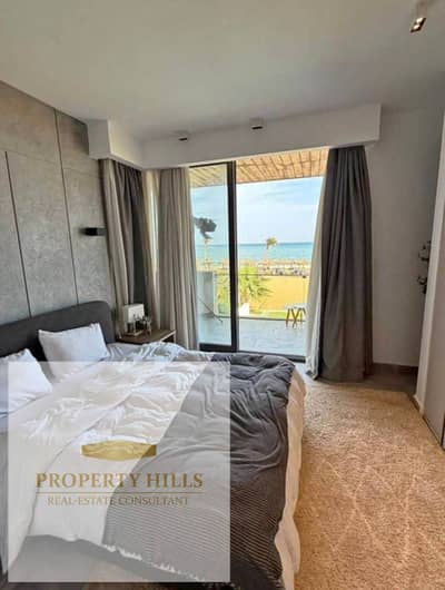 Latest chalet for sale with a down payment of 5%, fully finished, with a sea view and Crystal Lagoon in Marsa Bagosh - Sidi Hanish - North Coast
