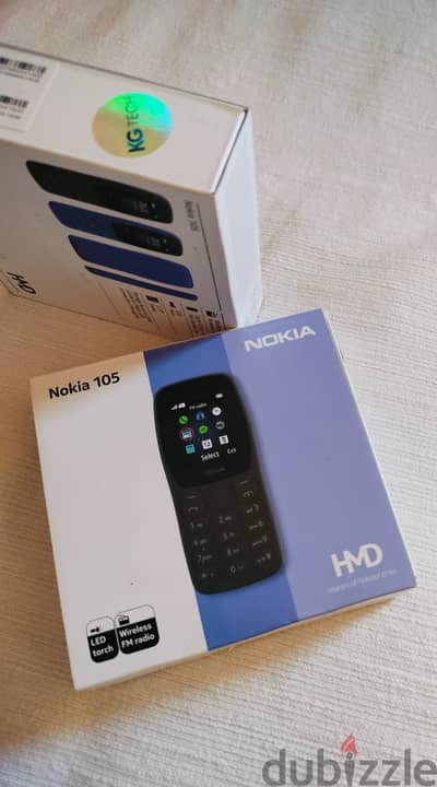 2 تليفون اصلي - Nokia 105 (موديل TA-1416 DS) جديده زيرو لم يُستخدم