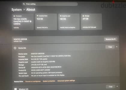 لابتوب  Dell Latitude i7 7320 جيل 11 للبيع