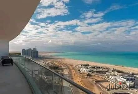 For sale apartment in the Alamein Towers featuring hotel-standard with AC'S directly on the sea in the Alamein Towers ( ready to move )