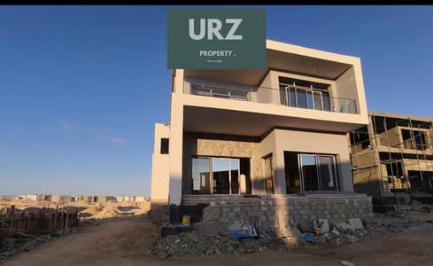 Standalone villa, first-row sea view, fully finished with ACs installment plans special discount  prime North Coast location near Fouka Bay  Silver