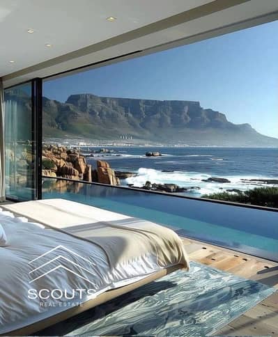 A stunning sea view chalet with a garden for sale at a special discount. Fully finished to a super deluxe standard in Marina 8, New Alamein, North Coa
