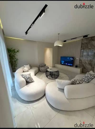 Furnished apartment for rent, first residence, super lux, 3 bedrooms, 3 bathrooms, chic building, hotel entrance, high-speed internet, private garage, close to all services, cafés, and malls, furnished apartment for hotel residence, new building, built 2025, for monthly rent, Nasr City, between Abbas and Makram, close to all services and 
