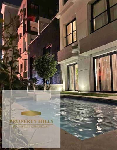 Fully finished duplex for sale directly at the entrance of al rehab high ended finishing with private pool and private garden in Amara Residence with a club membership , without any extra fees close to main roads and services.  The unit is available for vi