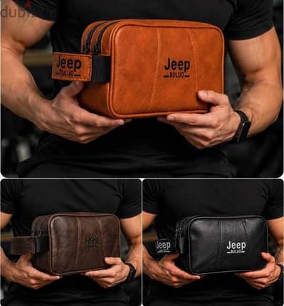 شنطة يد جلد طبيعي رجالي JEEP