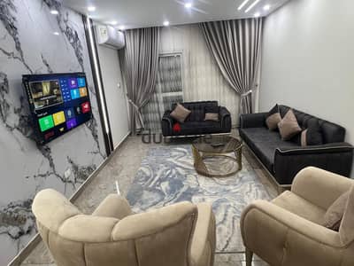 Furnished, air-conditioned hotel-style apartment next to City Stars, available for daily and monthly rent for families. Excellent location in Nasr Cit