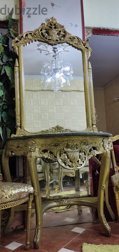 للبيع كونسول ممتاز خشب زان اصلي رخامة جرانيت بـ 4000 فقط 01068576711