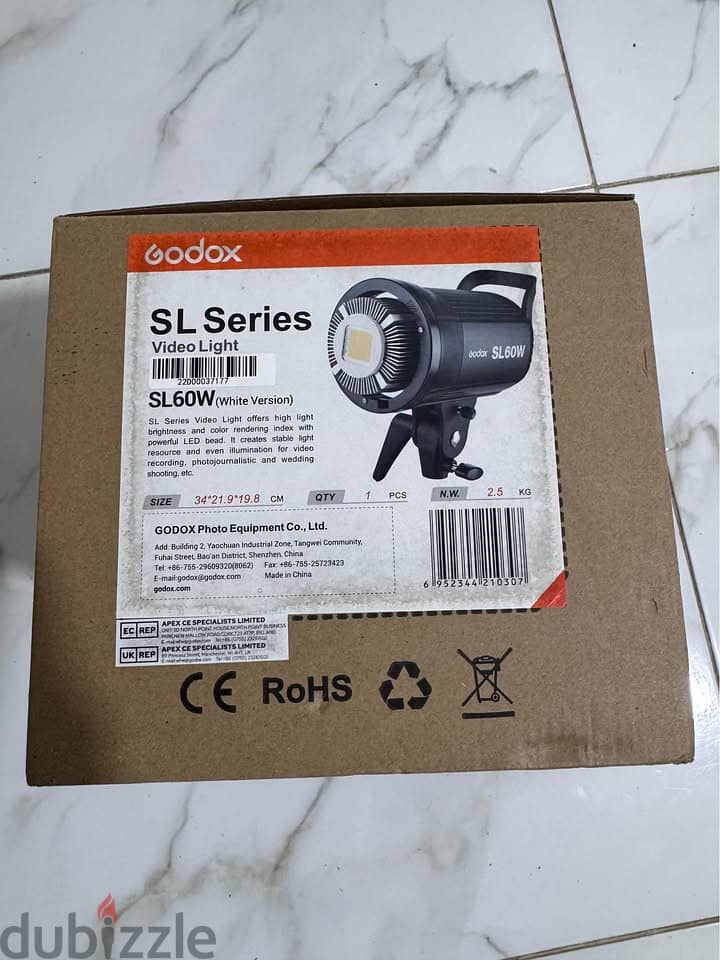 Godox sl60w + soft box 80*120 8