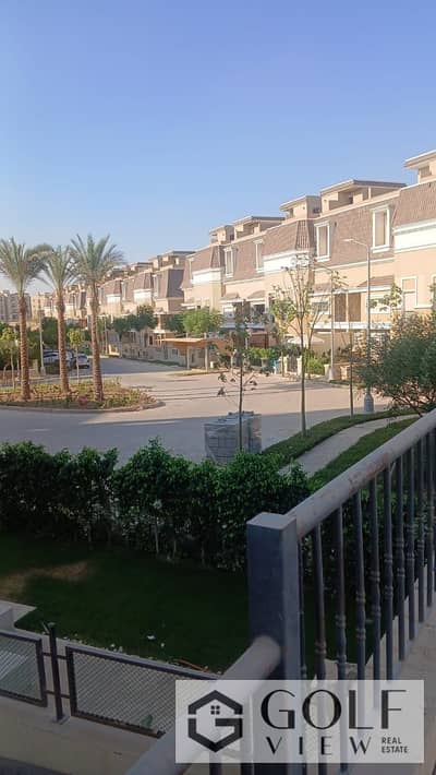For sale: Villa S, 239 m² main unit, 75 m² garden, and 78 m² rooftop, in the Sarai project, Rai phase, in Mostakbal City. Prime location within the ph