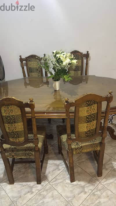 غرفة سفرة كبيرة vintage متينة خشب زان