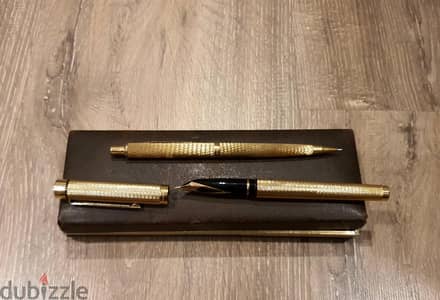 Sheaffer300Herringbone23K Gold Filled NOS 1970sInlaid 14K Nibامريكي اا