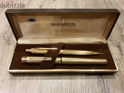 Sheaffer300Herringbone23K Gold Filled NOS 1970sInlaid 14K Nibامريكي اا