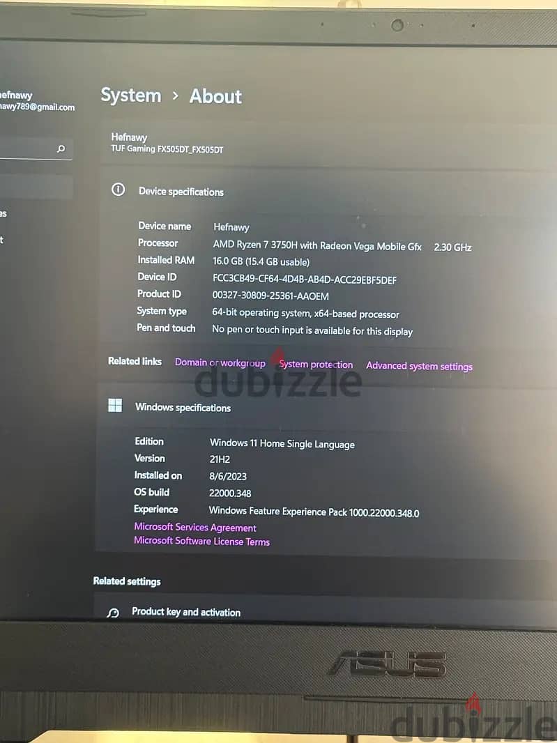 Asus tuf gaming a15 4