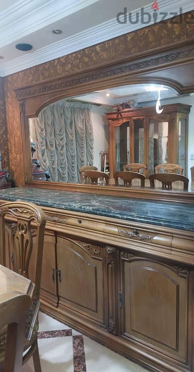 غرفة سفرة بحالة ممتازة زى الجديدة خشب زان