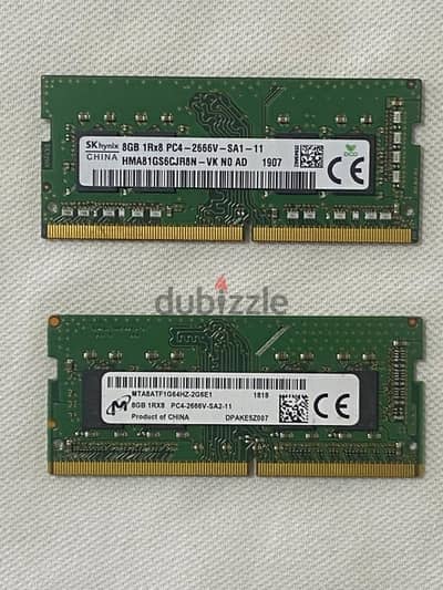 Laptop RAM 16GB (2×8GB) DDR4 2666MHz SO-DIMM