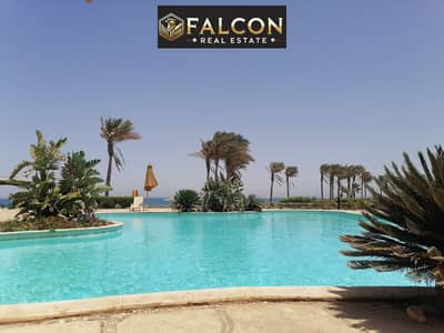 130m² chalet with 3 bedrooms, fully finished, open view, for sale in La Vista Gardens village, next to La Vista 6, Ain Sokhna.