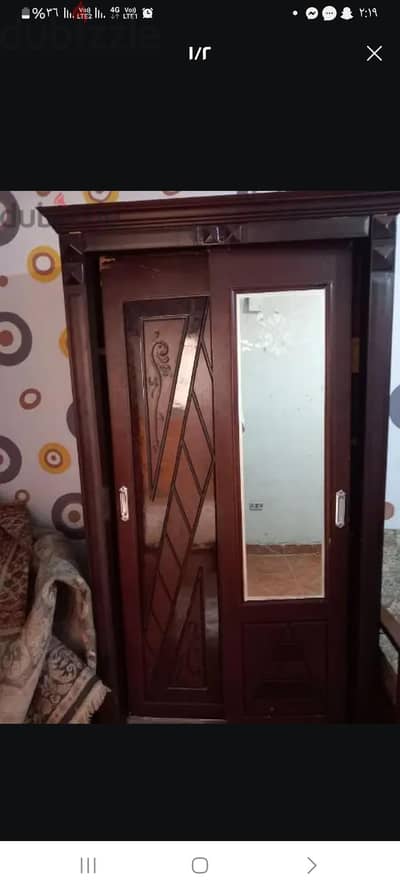 دولاب للبيع  بابين حالة ممتازة