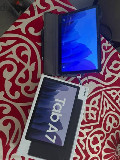 Samsung Tab A7 + جراب + قلم
