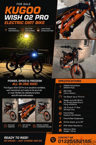 Kugoo wish 02 pro for sale
