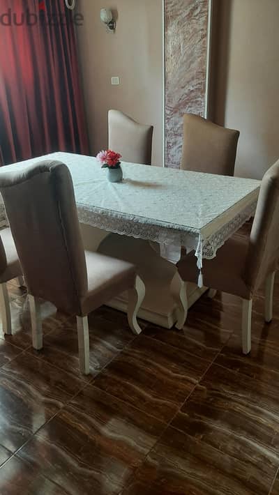 سفرة ٦ كراسى عمولة كراسى مبطنه