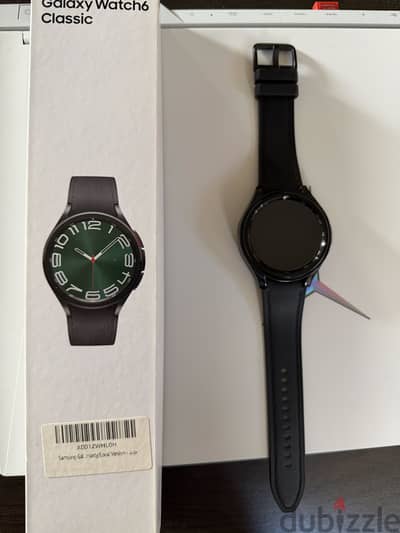 ساعه samsung watch classic 6 47mm كسر زيرو لون اسود