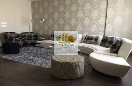 Apartment for sale 155 meters in Al Rehab 1, super lux finishing, double view, garden, and open street