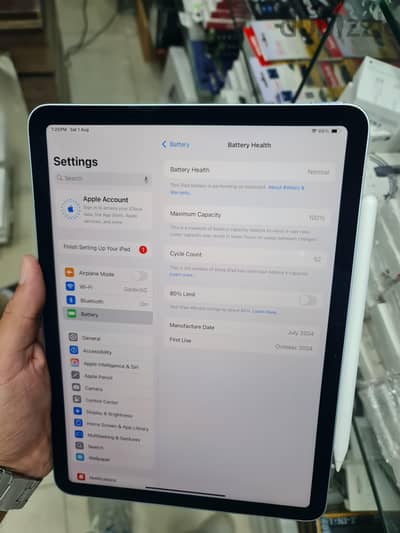 iPad Air 11" M2 2024 + قلم Apple