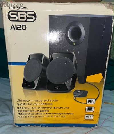Creative SBS A120 2.1 multimedia speaker system.
