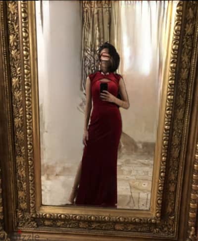 Dark Red evening dress