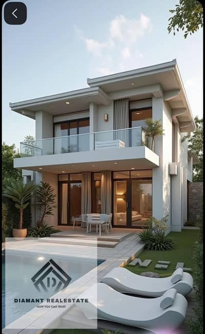 Viilla Townhouse FOR SALE at old price in New Capital (R7) With panoramic views of all world's embassies and BUE, Over 10 years for investment lovers.