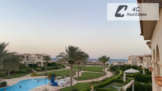 Fully furnished ready-to-move chalet for sale below market price in La Vista 6 Ain Sokhna with sea and swimming pool views, near Porto Sokhna
