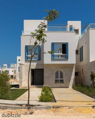 Fully finished, ready for immediate occupancy chalet in Ras El Hekma, North Coast, with direct sea view. Available for viewing now.