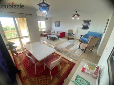 Furnished apartment for rent in Madinaty with super lux finishes and hotel furniture, 175 meters in Madinaty in B2 for a very distinctive location next to services and a bank complex