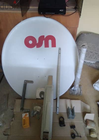طقم دش OSN أصلي كامل + 2 عدسة (Televes أصلية + Twin LNB) + ريسيفر PANS