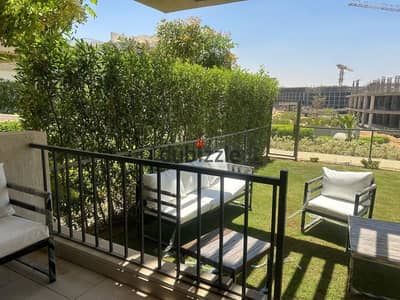 Fully Furnished Apartment for Rent at Al Marasem A spacious fully furnished apartment for rent at Al Marasem – New Cairo, featuring two private garden