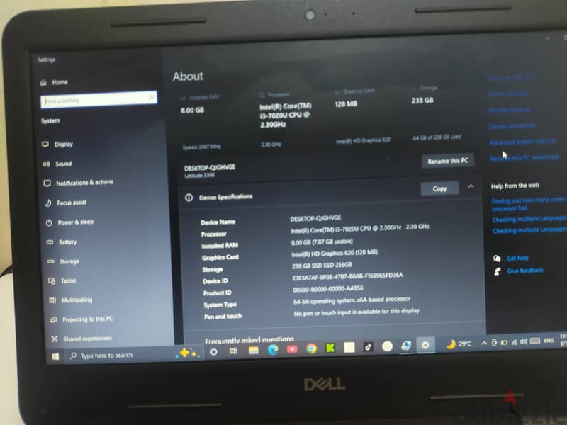 DELL latitude 3300 14