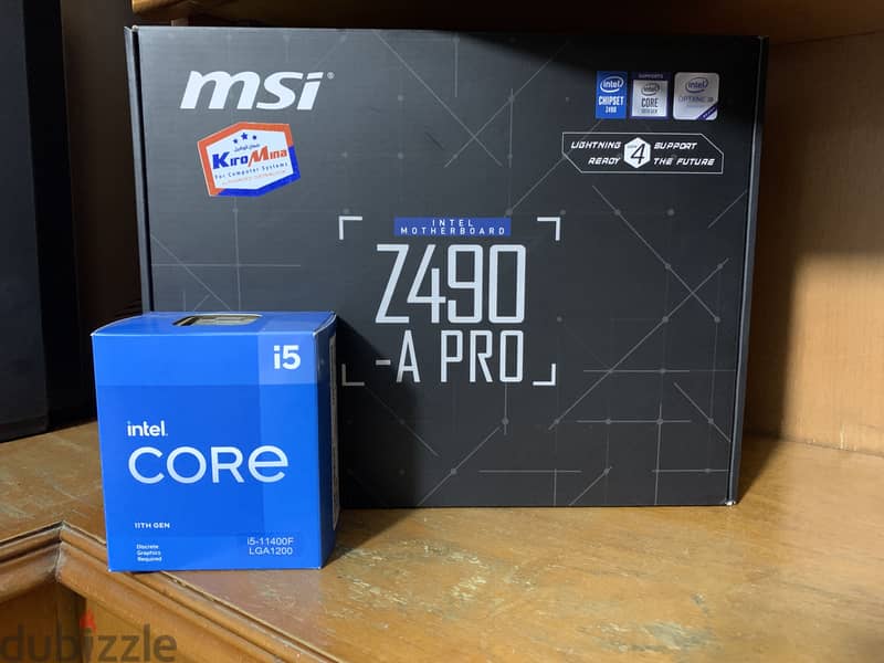 Msi Z490-A pro +intel core i5 11400f+ram8gb 2