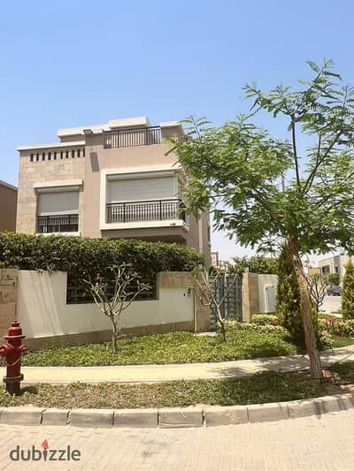 At half price, a villa in a prime location in the compound with a distinctive layout in Sarai Compound in front of Open Air Mall Madinaty
