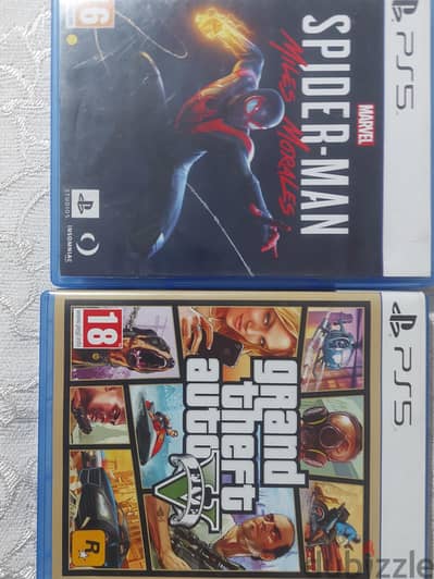 ps5 games spider man and gta v